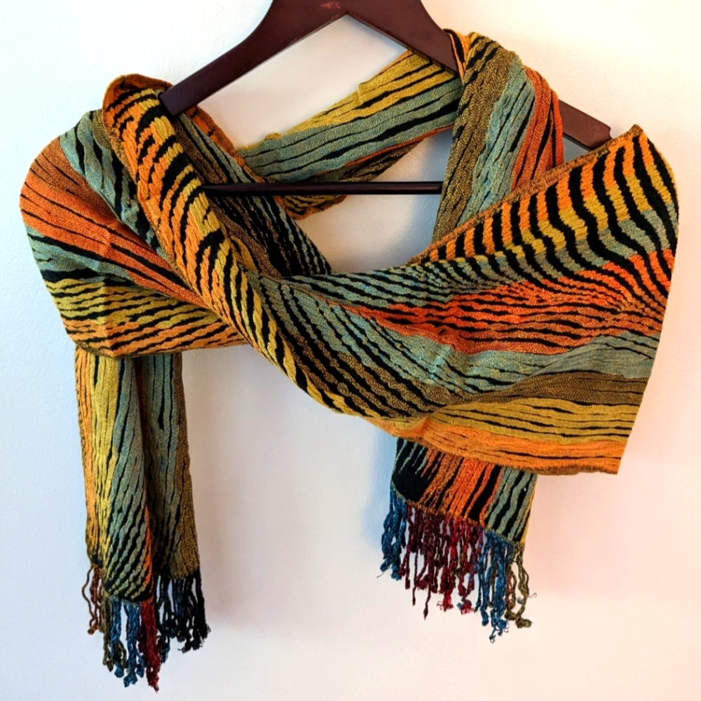 Multi color, handmade scarf